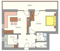 Grundriss von der Ferienwohnung Eisenspitze in der Pension Roman