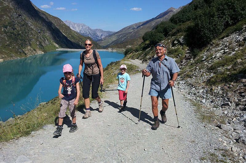 Hiking with the family in St Anton am Arlberg